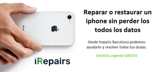 Reparar o restaurar Iphone en Barcelona sin perder los datos